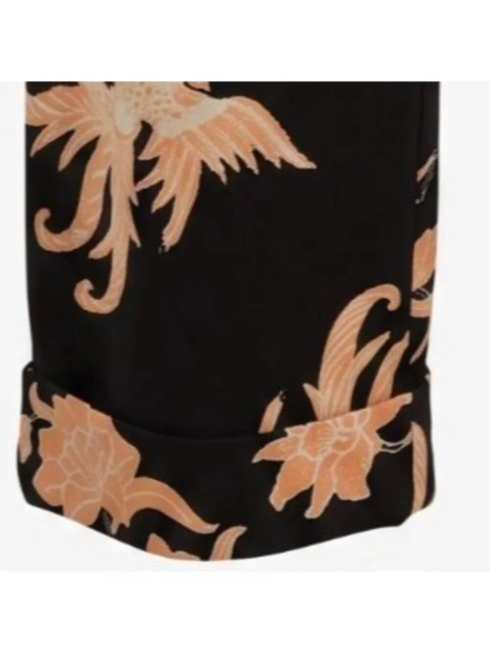Scotch & Soda Maison Scotch Womens Floral Cargo Capri Pants Black Peach M EUC